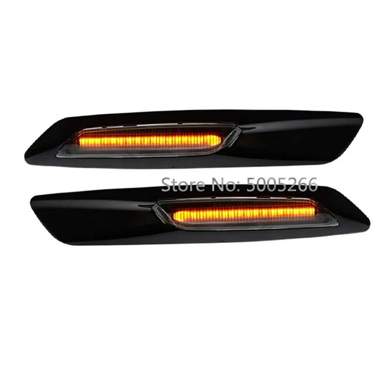 

2pcs LED Dynamic Side Marker Light Cars Turn Signal Light Sequential Blinker Indicator for BMW E90 E91 E92 E93 E60 E61 3series