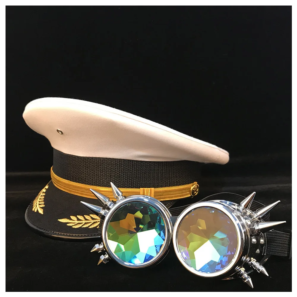Стимпанковый механизм, очки, военная шапка для женщин и мужчин, Германия, полицейский козырек, кепка, армейская шляпа, кортическая полицейская шапка, шапка для косплея