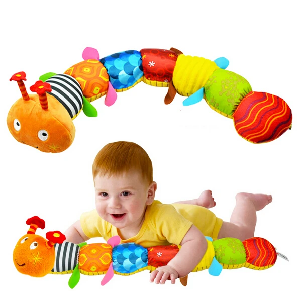55cm Cute Caterpillar Style Educational Baby Toys Soft Stuffed Animal