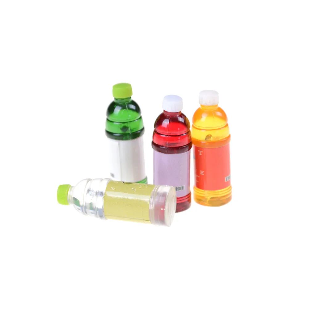 Odoria 1/12 Scale Miniature Coke Bottles - 4 Pack Tiny Dollhouse Accessories For Craft & Diorama