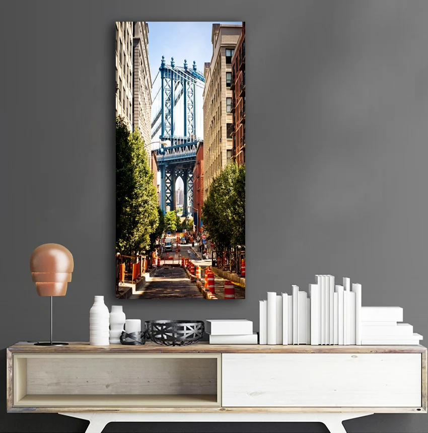 

New York City streets buildings Scenery Poster Inch Canvas Painting Wall Art Picture for Living Room No Frame FA356