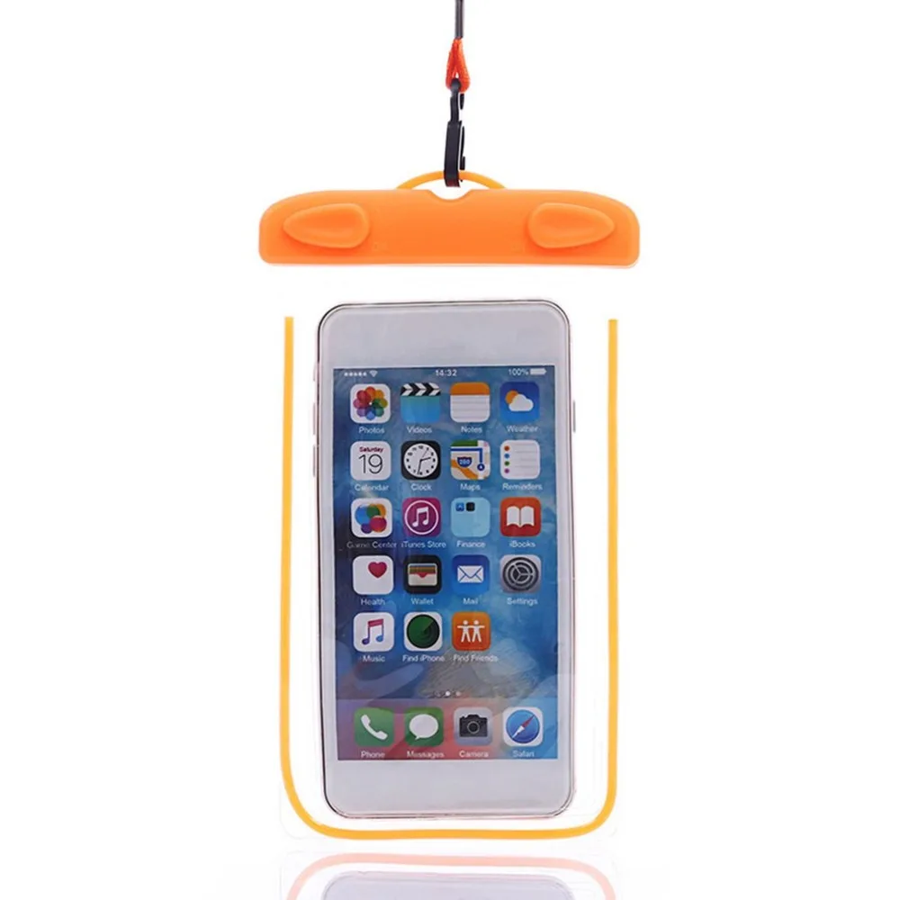 

Waterproof Phone Bag with Luminous Underwater Pouch Phone Case Outdoor Drifting Mobile Phone Bag Swimming Bag with Lanyard