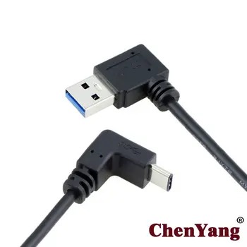 

Zihan USB 3.1 USB-C Up & Down Angled to 90 Degree Left Angled A Male Data Cable for Laptop & Tablet & Phone