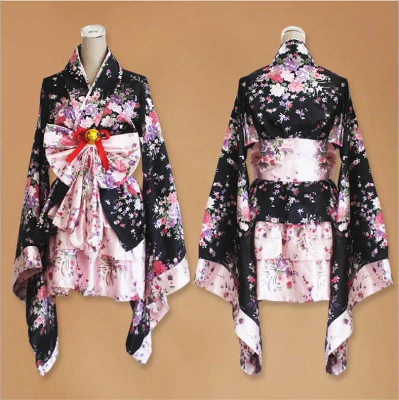 Ainclu Национальный женский Сакура печати сексуальное кимоно юката с Obi Новинка Лолита платье японский косплей костюм кимоно горничной Mujer