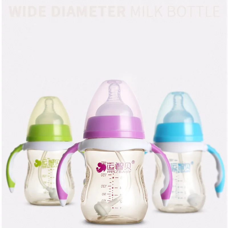 Brand Baby PPSU Bottle Feeding with Silicone Nipple Handle Dust-Cover Automatic | Мать и