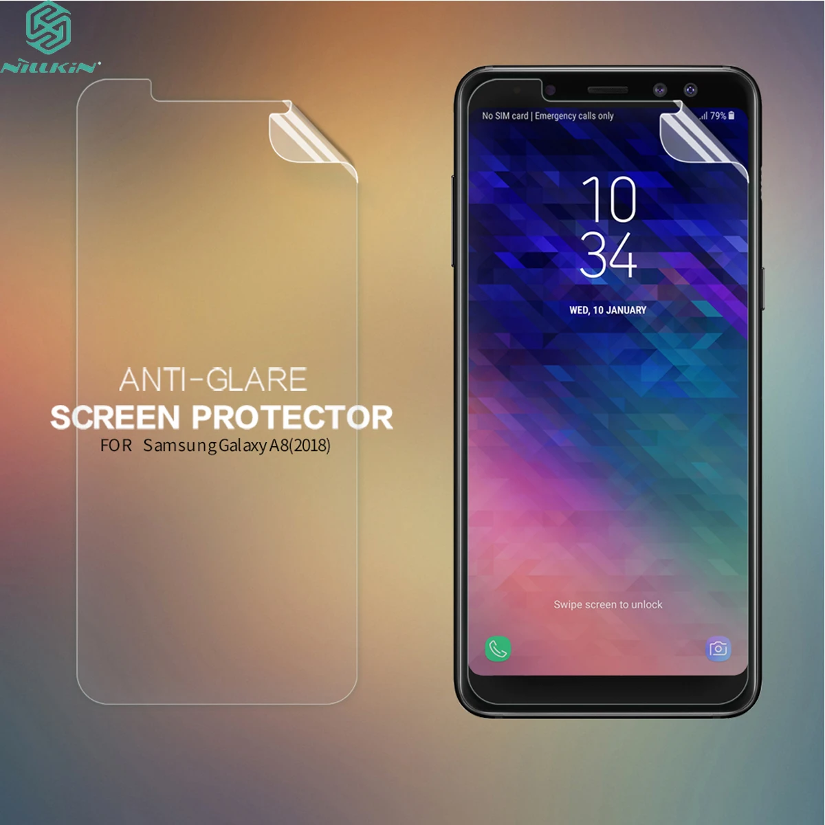 

Nillkin For Samsung Galaxy A8 2018 Screen Protective Film For Samsung A8 2018 Screen Protector Clear / Matte (Not Glass)