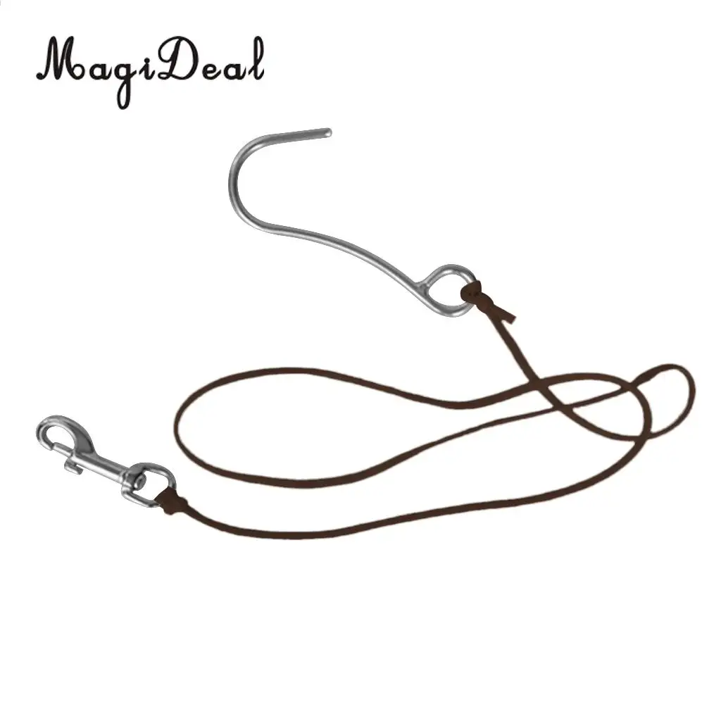 MagiDeal Scuba Diving Reef Drift Hook with 47' Line & Stainless Steel Clip for Snorkeling Freediving Swimming Caving Accessory