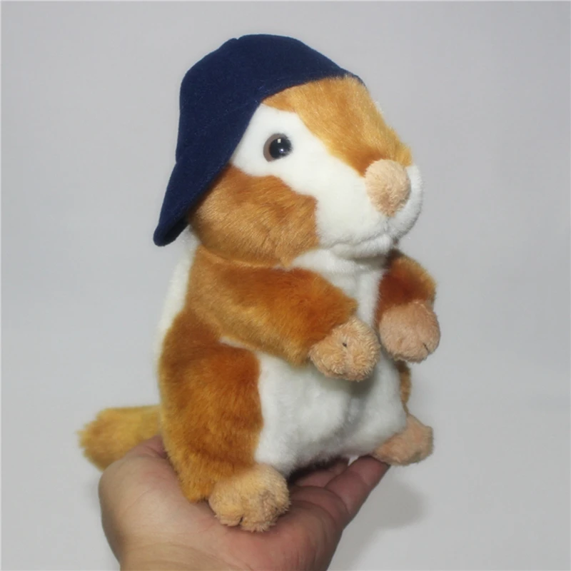 kawaii fashion realistic animal chipmunk plush doll mini animals Golden squirrel toy pet animal groundhog for kids gift 18cm DY50188(1)