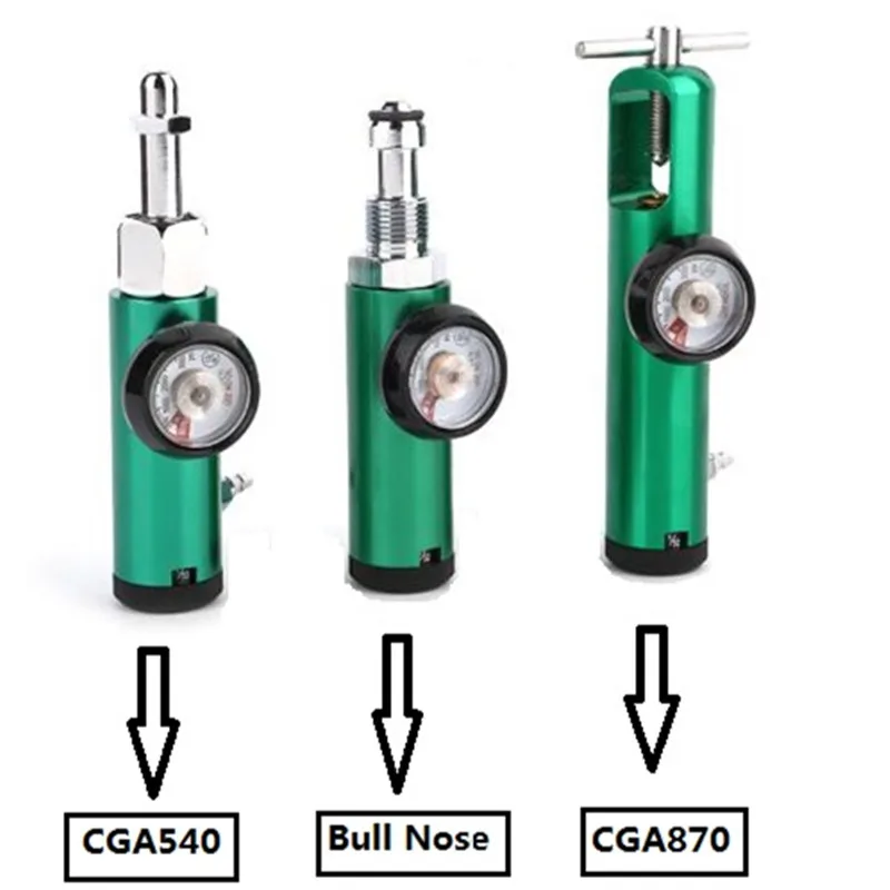 Медицинский регулятор расхода цилиндра кислорода CGA540, бразильский регулятор бака кислорода с диапазоном потока 0-4LPM