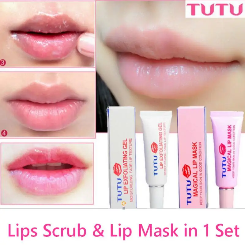 Lips Care SET Lip Mask lip Scrub Cosmetic Brand Lip Exfoliating Gel