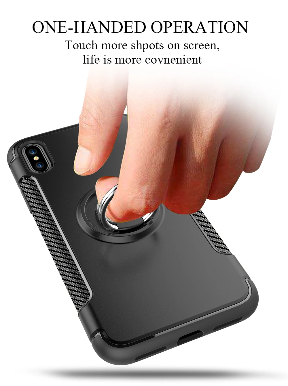 PORTEFEUILLE shockproof armor case for iphone  6 7 8 plus 5 x XR XS MAX luxury metal aluminum bumper cover with ring accessories (3)