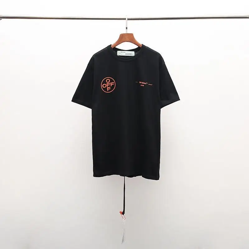 OFF-WHITE Orange Scan Line OW Мужская футболка с коротким рукавом