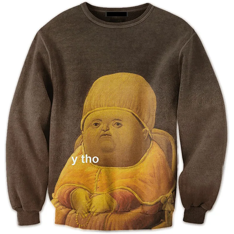 Funny 3D Print Sweatshirts Men Crewneck Y THO Foolish Like