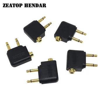 

100Pcs Gold Plated 3.5mm Female to Dual 3.5mm Male Mono Plug Airplane Headphone Audio Adapter Connector