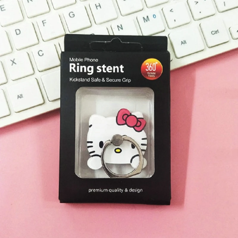 Ring Stand Lovely Bracket for Samsung iphone huawei Cute Cartoon Full Degree Mental Phone holder Finger Smartphone Accessories