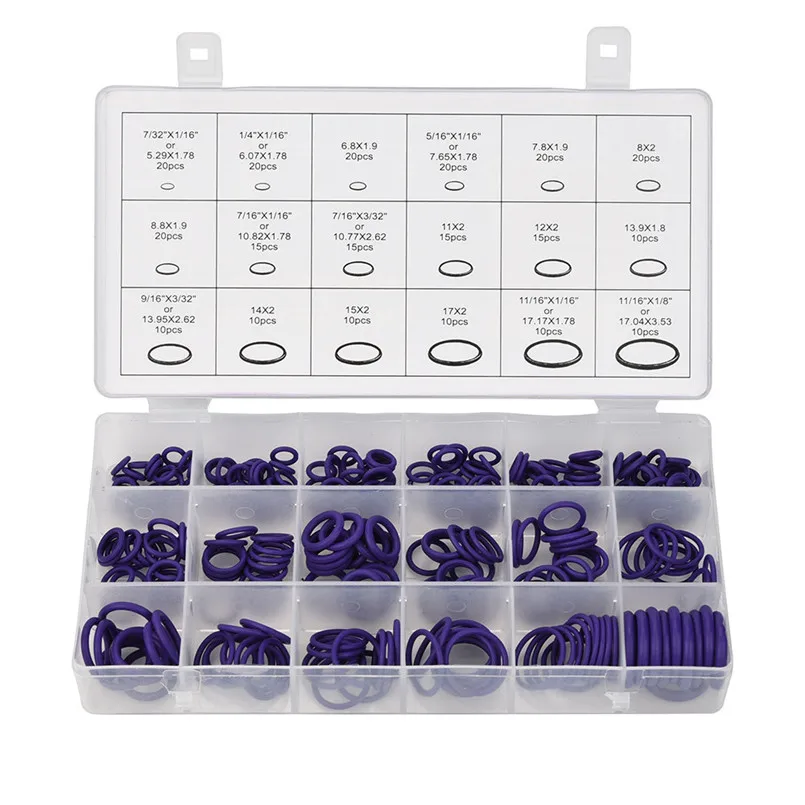 

270Pcs Assortment Kit Car A/C System Air Conditioning O Ring Seals Set Tool car accessories
