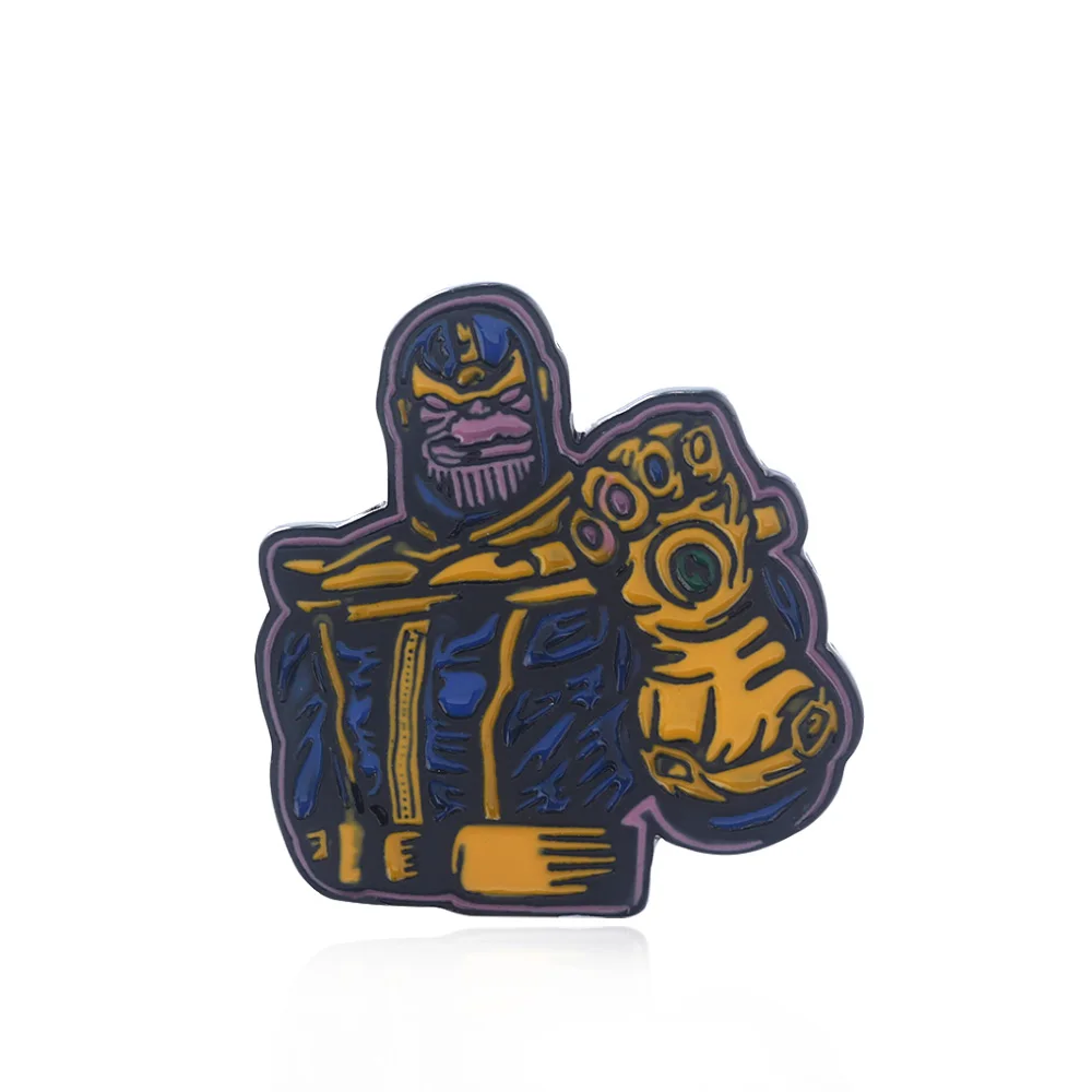 

Moves The Avengers Thanos Mannen Revers Pin Sieraden Purple Enamel Broches Vintage Gifts For Kids Enamel Pin Movies
