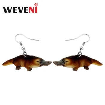 

WEVENI Acrylic Australian Platypus Duckbill Earrings Drop Dangle Novelty Animal Jewelry For Women Girls Cheap Accessories Charms