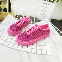 Новинка; сезон весна-осень; повседневная женская обувь; женские туфли дерби на плоской подошве с круглым носком; британский стиль; Ретро; 7 цветов; блестки