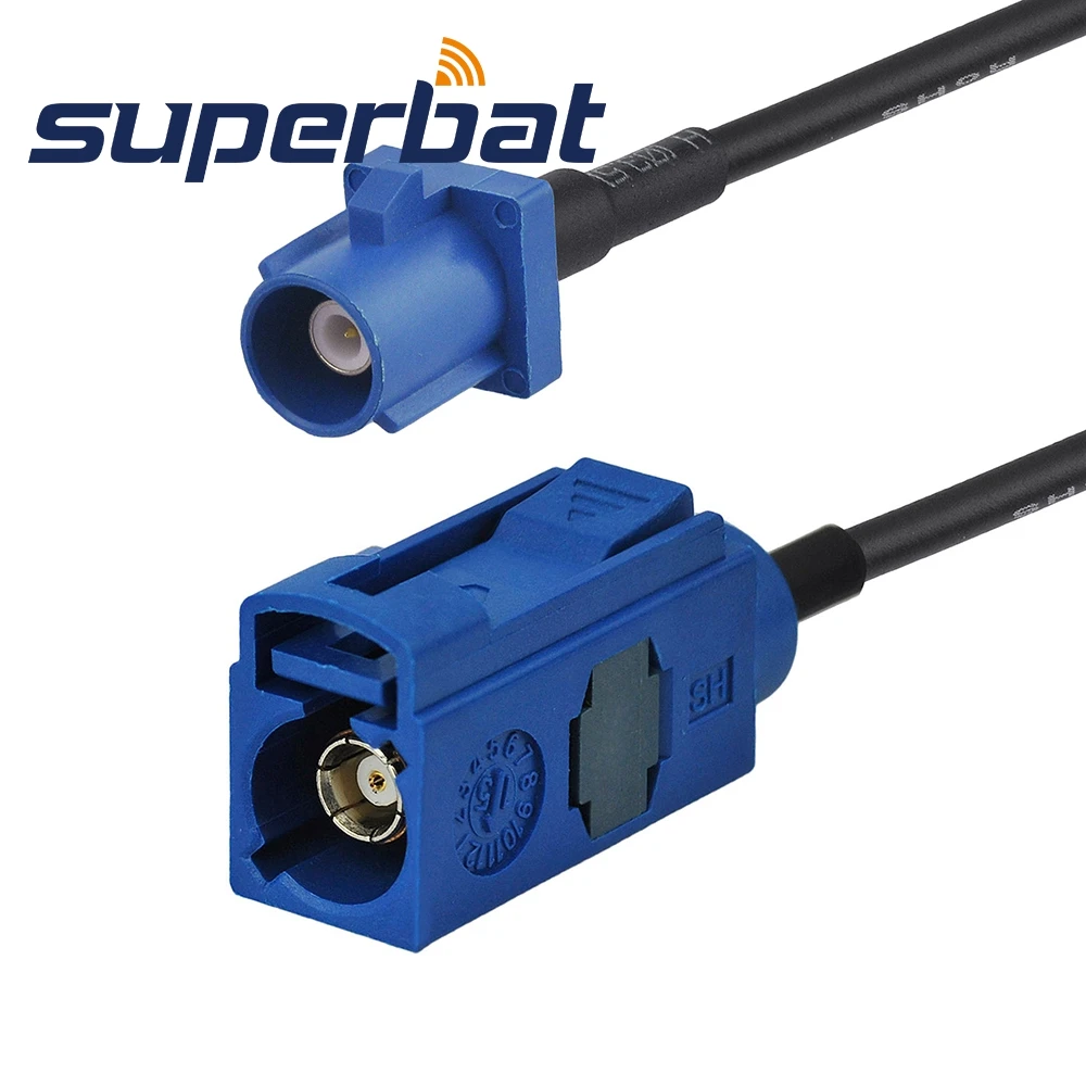 

Superbat GPS Antenna Extension Cable Fakra C Male Plug to Fakra C Female Jack RG174 15cm for GPS Wireless Antenna Connector