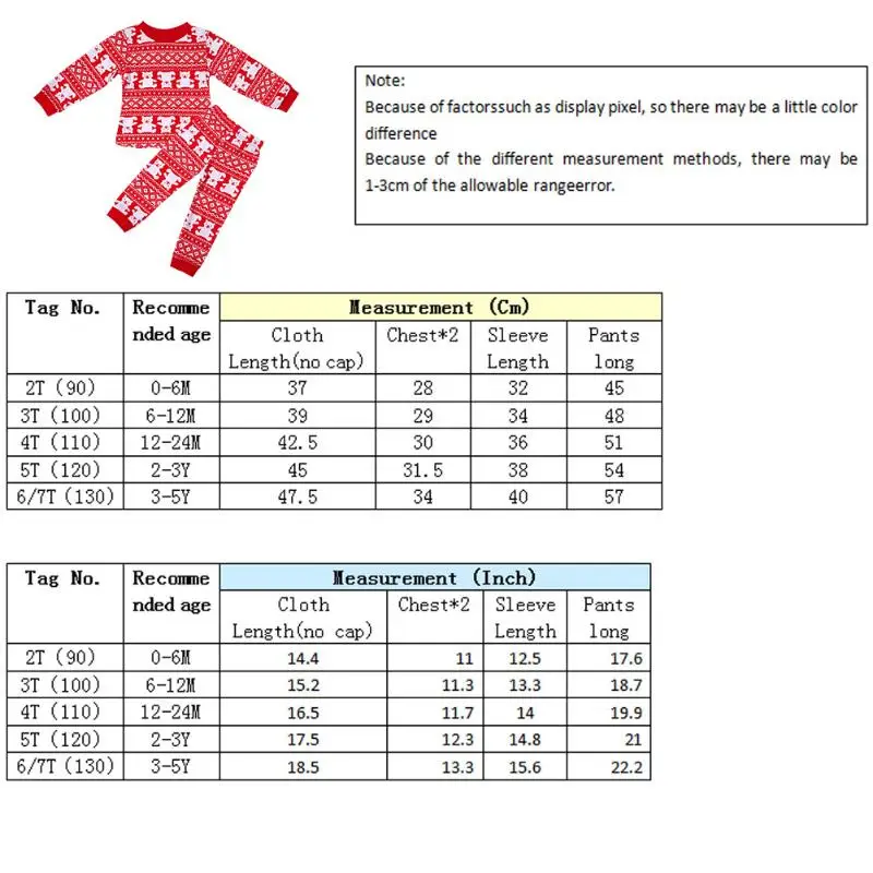 Комплект из 2 предметов; Новогодняя семейная Рождественская Пижама; одинаковые комплекты одежды для семьи; Семейные пижамы; комплект детской одежды; одежда для всей семьи