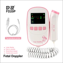 RZ Fetal Doppler Ultrasound Sound Baby Heartbeat Detector Monitor LED Digital Prenatal Pocket Fetal Doppler Stethoscope