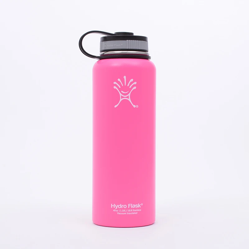 

Best-Selling Original Hydro Flask With 40 OZ Stainless Steel Outdoor Vacuum Heat Preservation Pot Water Bottles Pink Color