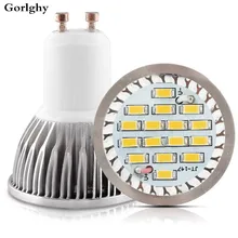 10 шт./лот 6 Вт GU10 светодиодный прожектор 16 светодиодный s SMD5730 светодиодный лампы теплый белый свет, холодный белый Цвет энергосберегающие лампы Светодиодный прожектор лампы AC85-265V