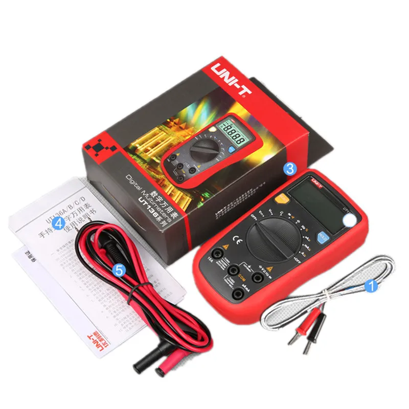 

UNI-T UT136A/B/C/D Mini Digital Multimeter AC/DC Voltmeter Ammeter Multi Testers Auto Power Off with Diode HandHeld Multimeter