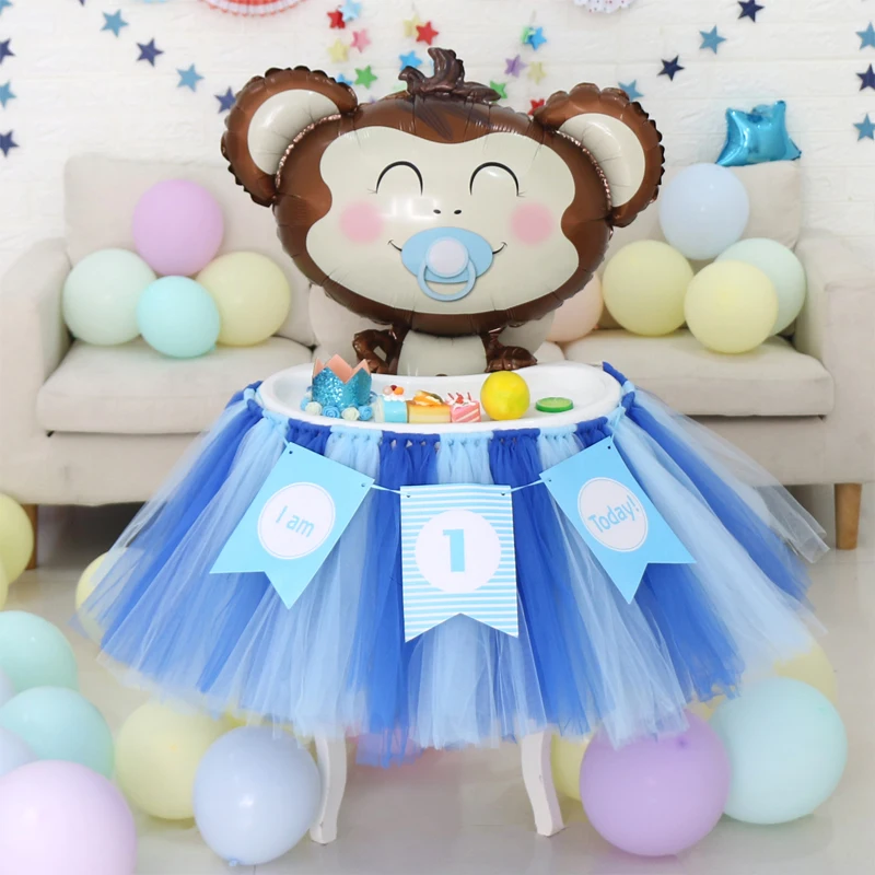 100 см пачка Тюлевая "юбка" на стол Baby Shower 1st День рождения Свадебные украшения для стульчик для кормления домашний текстиль вечерние принадлежности подарок