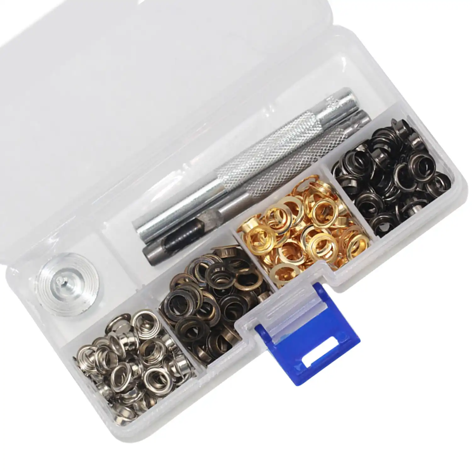 200 Set 400 Pieces Grommet Metal Eyelet Kit Use in Bags Shoes DIY Craft Projects