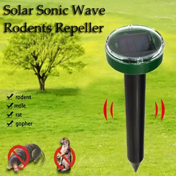 

Eco-Friendly Solar Power Ultrasonic Gopher Mole Snake Mouse Pest Reject Repeller Control for Garden Yard