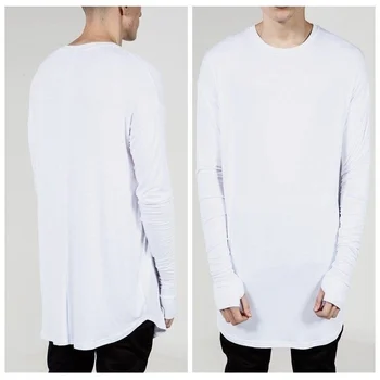 

Rusanranz Brand New Men Long Sleeved Knitted T-shirt Bodybuilding Gyms Fitness Tracksuit Tee Tops Round Neck T Shirt 2018 Spring