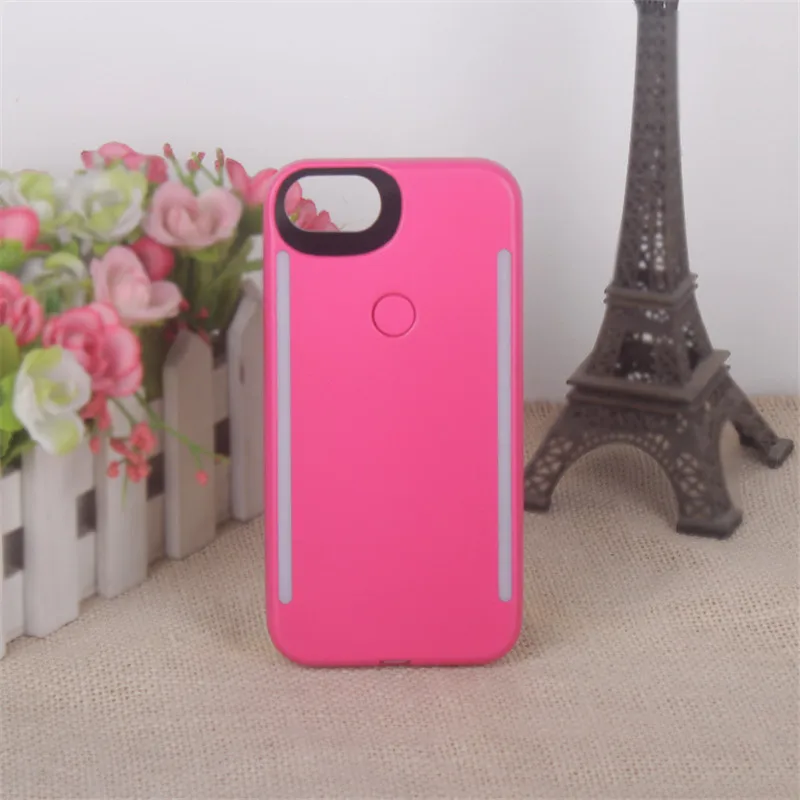 New Selfie Light For iPhone 11 Pro Max Case For iPhone 11 XS MAX XR with Lights Flash Luxury For iPhone 11 pro 7 8 Plus X Cover - Цвет: Rose Red