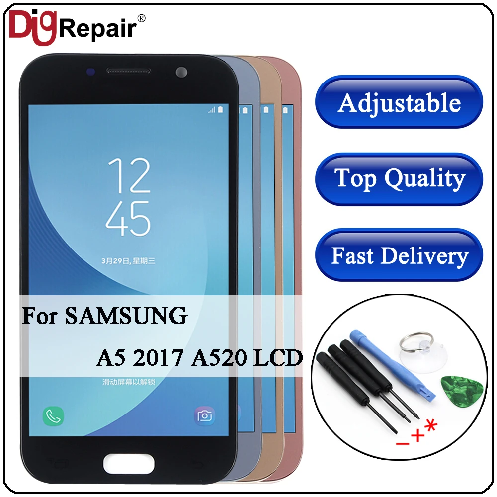 

a520f LCD For SAMSUNG GALAXY A5 2017 A520 SM-A520F Display Touch Screen Digitizer Assembly a520 lcd for samsung a5 2017 screen