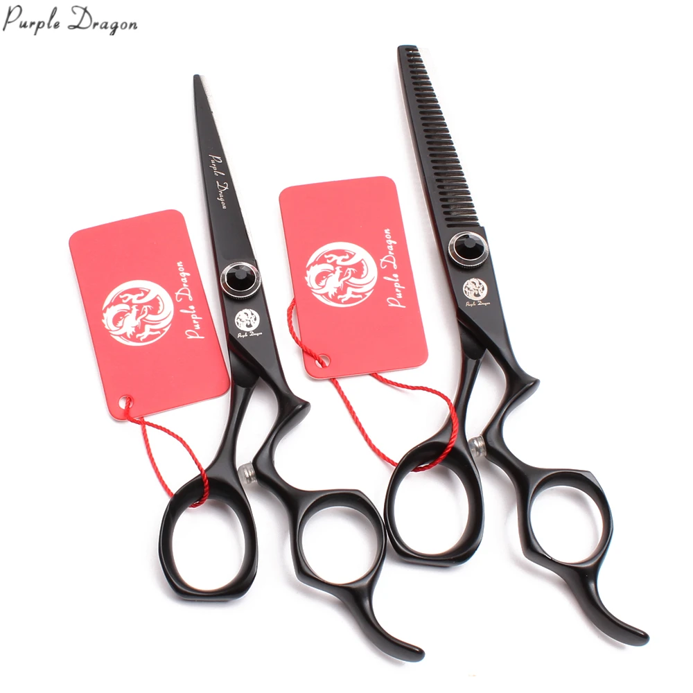 

Z9016 6" 17.5cm 440C Black Professional Hair Scissors Regular Shears Thinning Scissors Salon Hairdresser's Scissors Barber Shop
