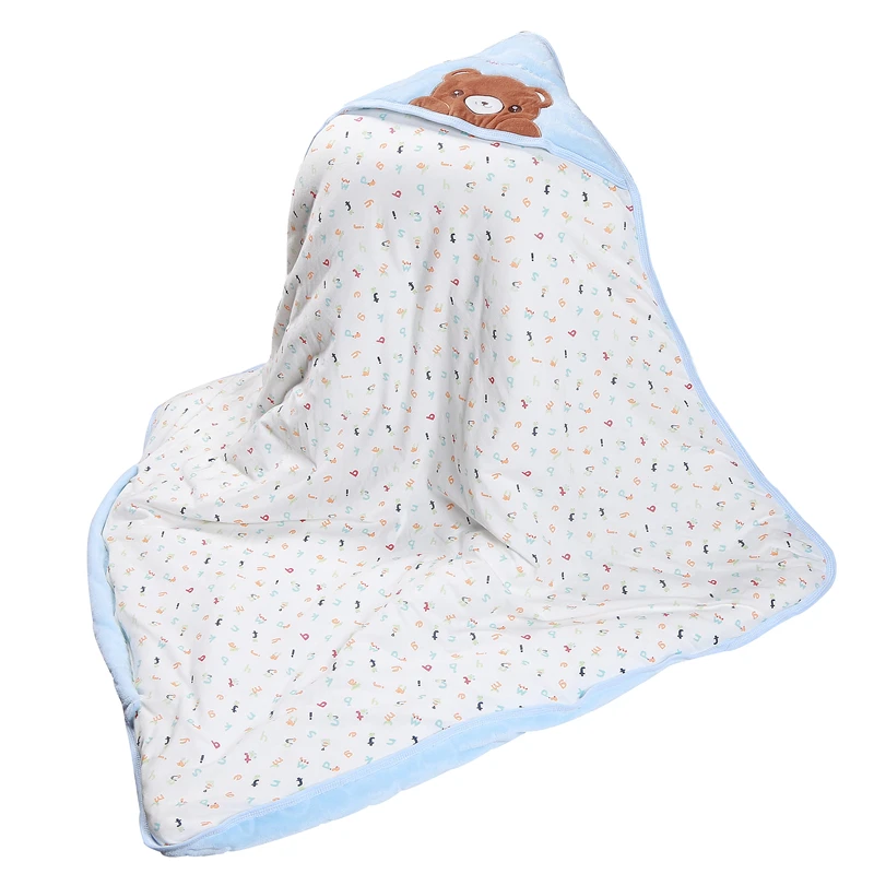 Спальная одежда для новорождённых малышей обертывание одеяло Конверт теплый спальный мешок осень зима тепловой бархат хлопок пеленать Халат детское одеяло медведь