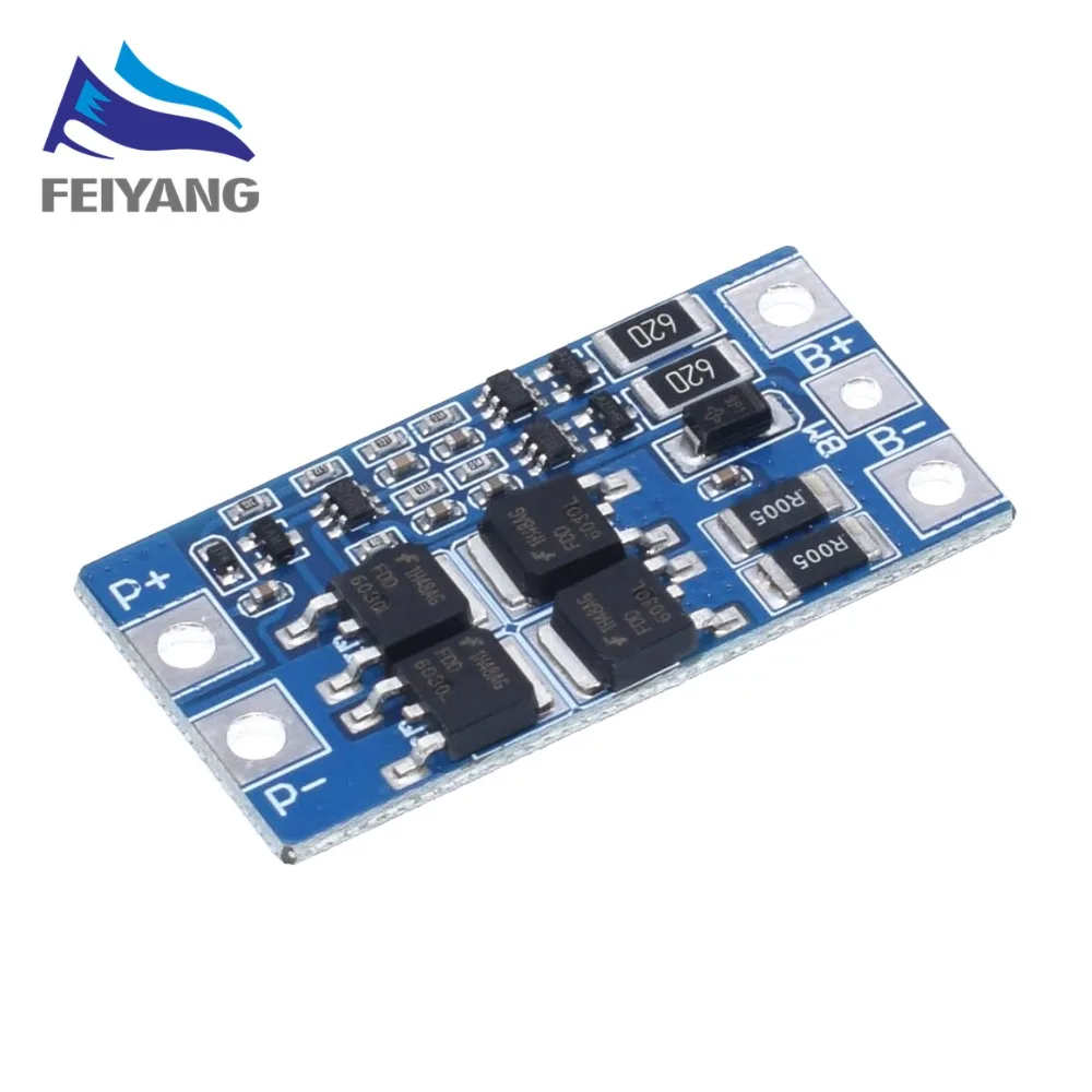

1PCS SAMIORE ROBOT 2S 10A 7.4V 18650 lithium battery protection board 8.4V balanced function/overcharged protection
