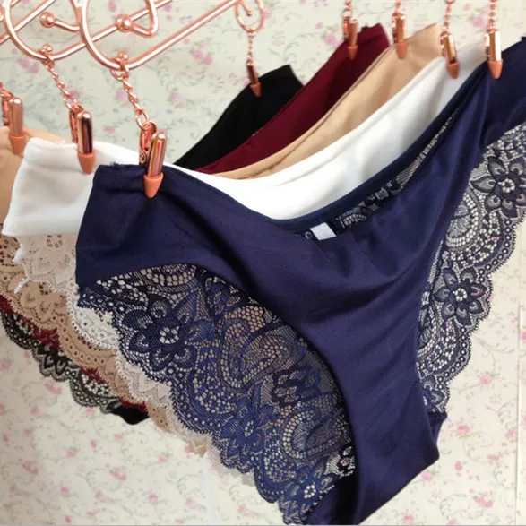

Voplidia Women Sexy Panties 2018 Underwear Love Pink Female Seamless Lace Lingerie Colorful Women Briefs S/M/L/XL Thong PM012
