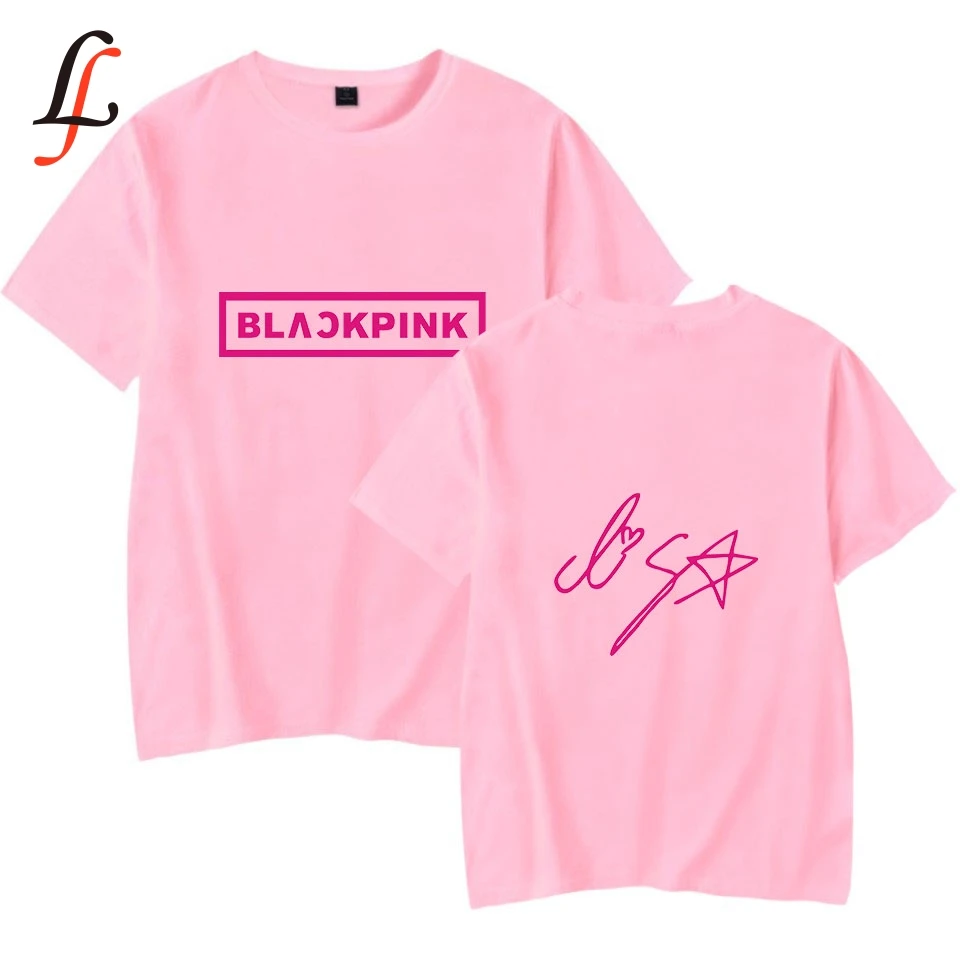 Черная розовая футболка, мужской летний пуловер с коротким рукавом, топы, модная женская футболка в стиле Харадзюку, Повседневная Свободная хлопковая Футболка Kawaii