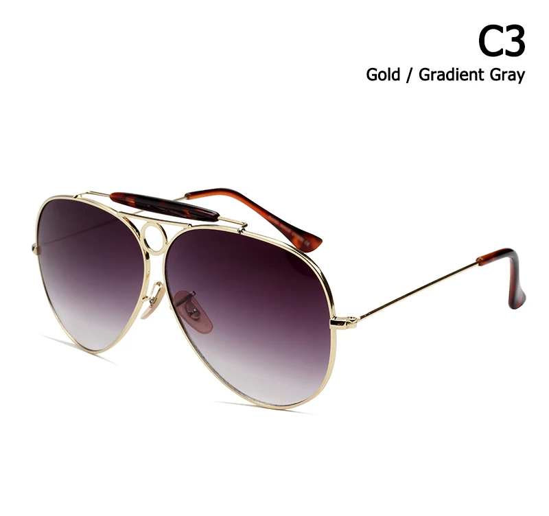 JackJad Новая мода 3138 шутер стиль винтажные авиационные Солнцезащитные очки металлический круг фирменный дизайн солнцезащитные очки Oculos De Sol с капюшоном - Цвет линз: C3 Gradient Gray