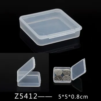 

10pcs Square Transparent Plastic Jewelry Storage Boxes Beads Crafts Case Containers Rings Jewelry Display Organizer