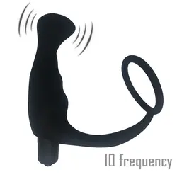 Силиконовый анальный вибратор Анальная пробка вибратор 10 скоростей секс-игрушка для мужское кольцо пенис массаж простаты мужские