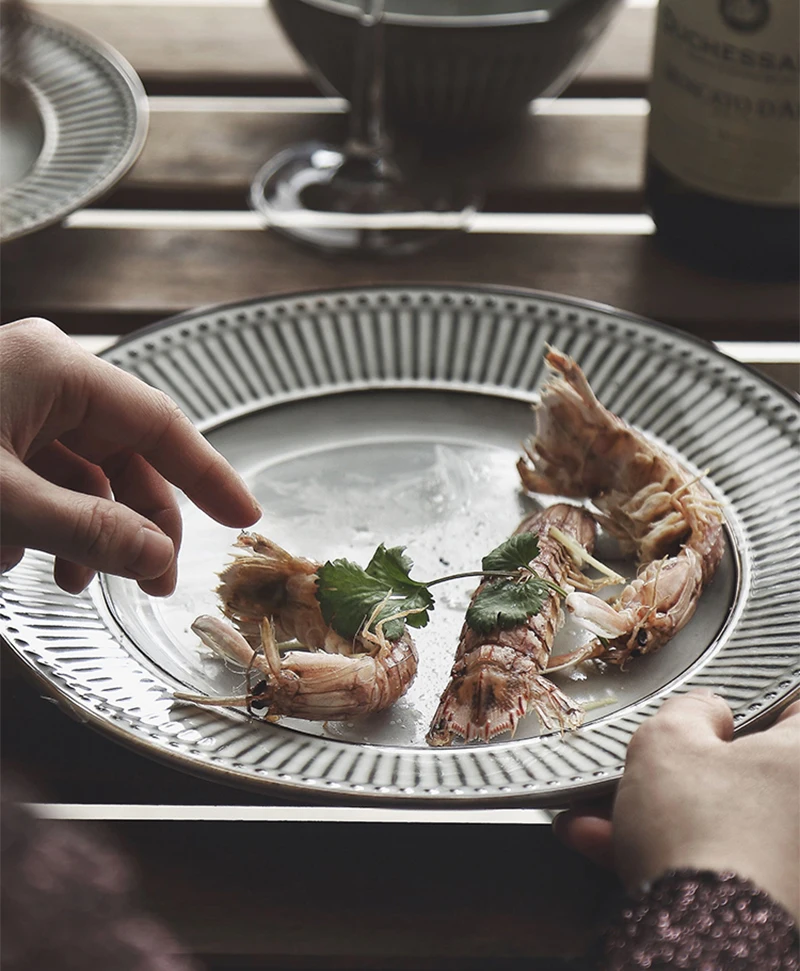 NIMITIME французские керамические Ретро блюда домашняя тарелка для салата стейк обеденные тарелки Посуда