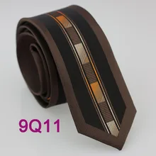 Yibei Coachella модные галстуки узкий коричневый и серебристый и оранжевый вертикальные полосы Средства ухода за кожей шеи галстуки тонкие Cravatta зауженные коричневые границы Средства ухода за кожей Шеи галстук