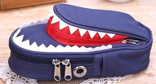Shark Style Kids Pencil Case For Boys Zipper Children Pouch Bag Student Pen Box For Primary