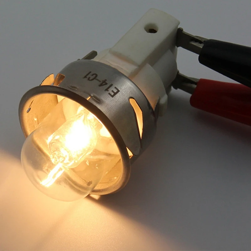 EAS-E14 высокотемпературная Лампа 500 градусов 25 Вт галогенная пузырьковая лампочка для духовки E14 250V 25W кварцевая лампа