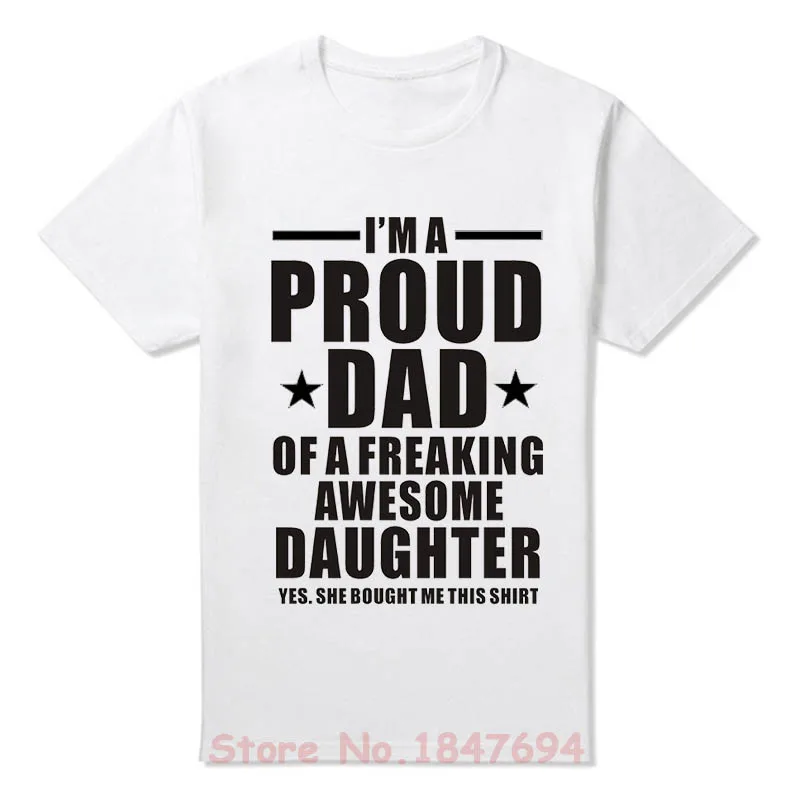 Новые летние Забавные футболки с надписью «I'm A Proud Dad Of fucky Awesome Dad» футболки в подарок для мужчин модные хлопковые футболки с короткими рукавами