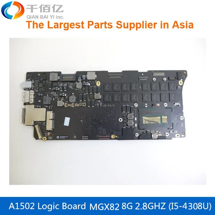 

Laptop Mother board A1502 Logic board For MacBook Pro Retina 13' MGX82 2.8GHZ 8G i5-4308U 820-3476-A