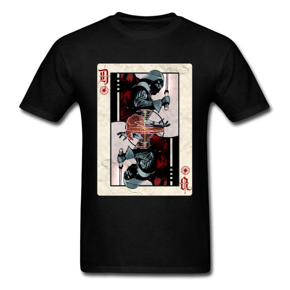 

Star Wars T Shirt Darth Vader Playing Card Fitted Custom Round Collar 100% Cotton Fabric Tops Shirts for Men T-Shirt ostern Day